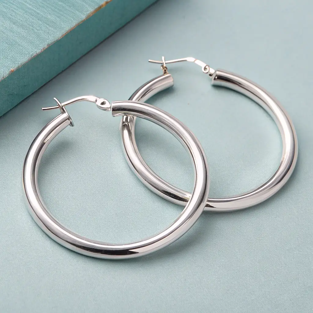 Recycled Silver Hoop Earrings